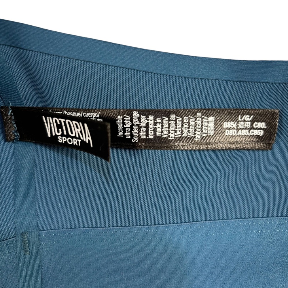 Victoria Sport Incredible Ultra‎ Light Teal Blue Sports Bra Size Large L - Picture 4 of 6